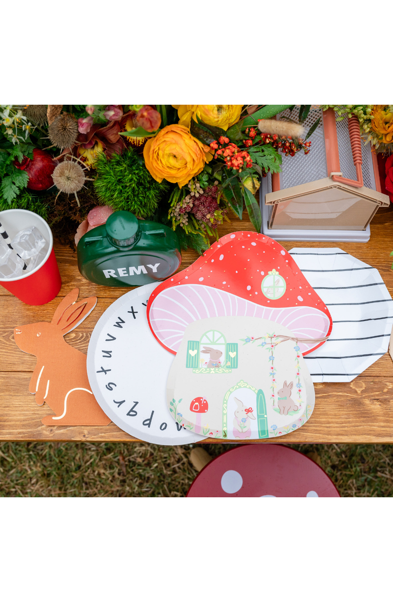 Daydream Society Bunnies In The Garden Mushroom House Large Plates, Alternate, color, Asssorted Pre-Pack