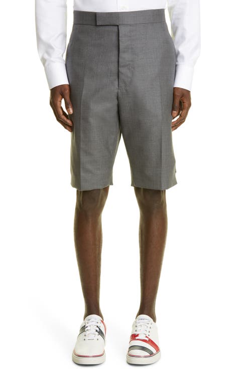 Men's Back Strap Flat Front Wool Shorts
