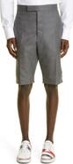 Thom Browne Men's Back Strap Flat Front Wool Shorts