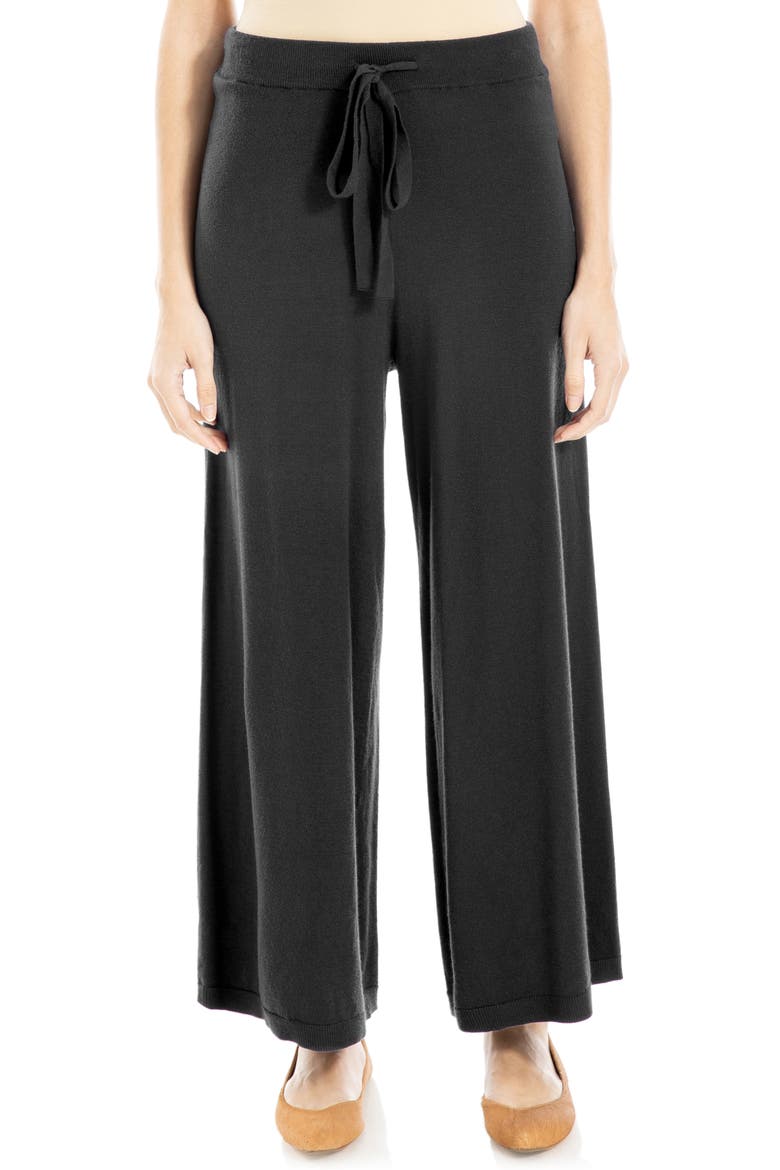 Fine Gauge Sweater Pants, Main, color, BLACK