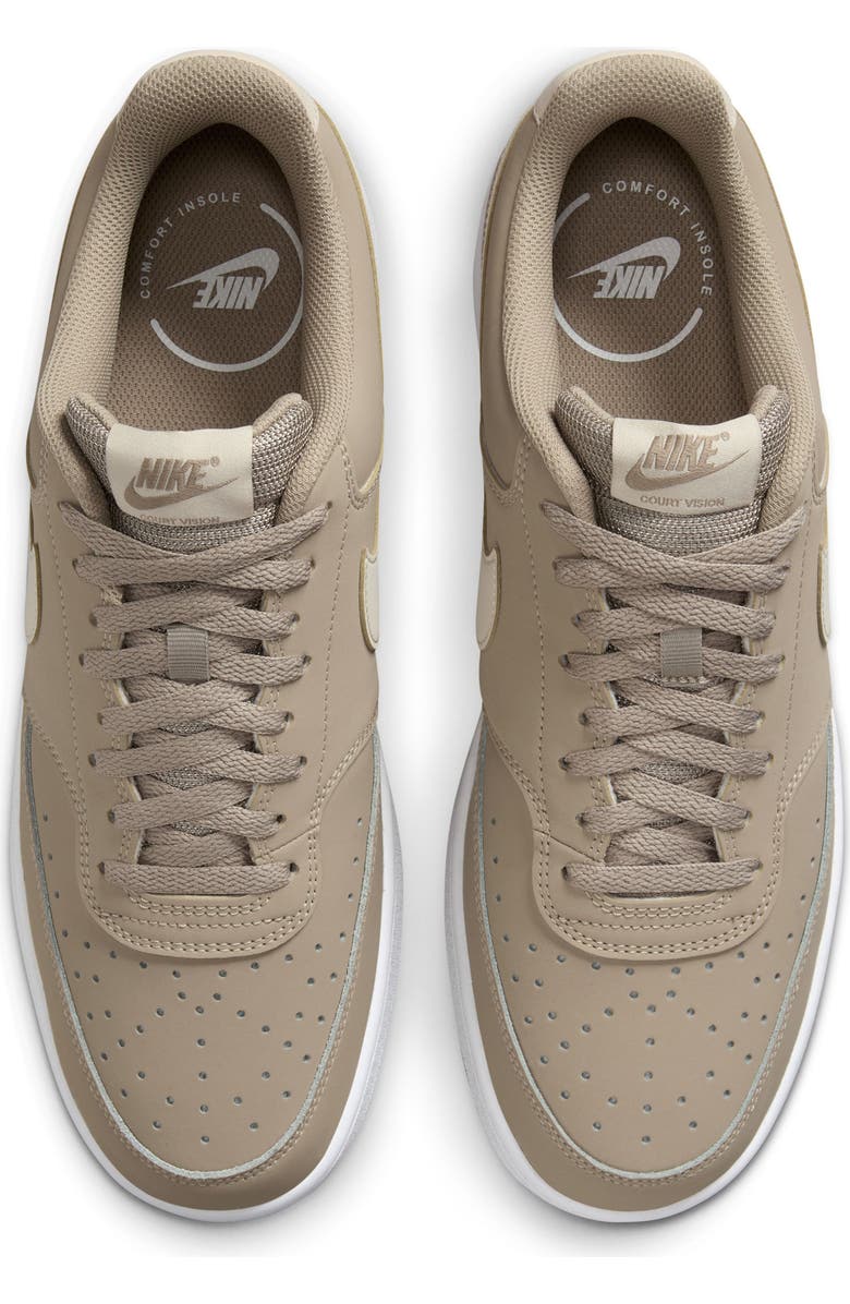 Nike Court Vision Low Sneaker, Alternate, color, Khaki/ Sanddrift/ White
