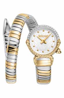 Radiosa Snake Wraparound Bracelet Watch, 22mm
