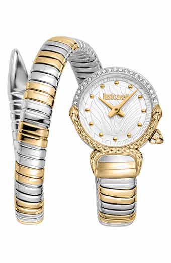 Radiosa Snake Wraparound Bracelet Watch, 22mm
