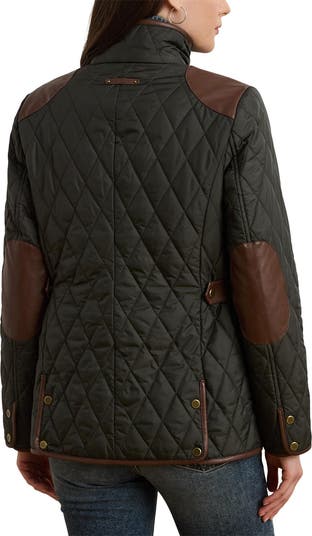 Lauren Ralph Lauren Diamond Quilted Barn Jacket With Faux