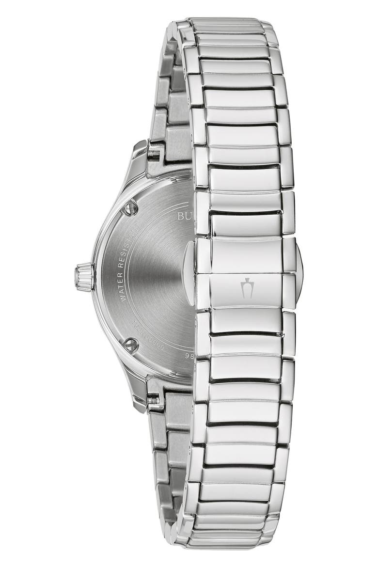 Diamond & Mother-of-Pearl Bracelet Watch, 30mm, Alternate, color, SILVER