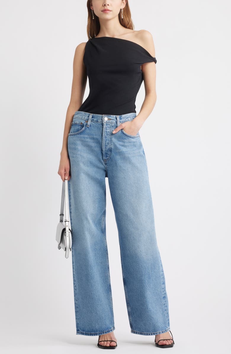 Open Edit Twist One-Shoulder Top, Alternate, color,