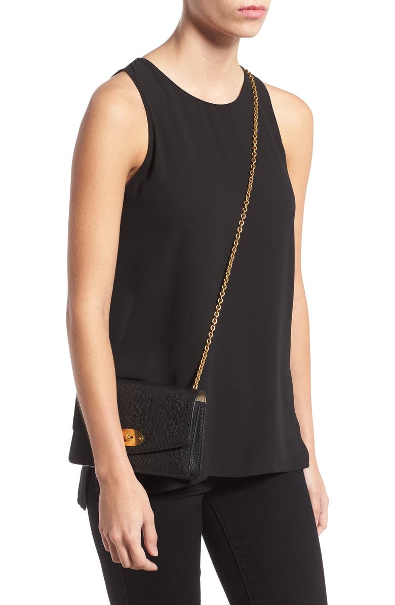 Mulberry 'Postman's Lock' Leather Crossbody Clutch, Alternate, color,