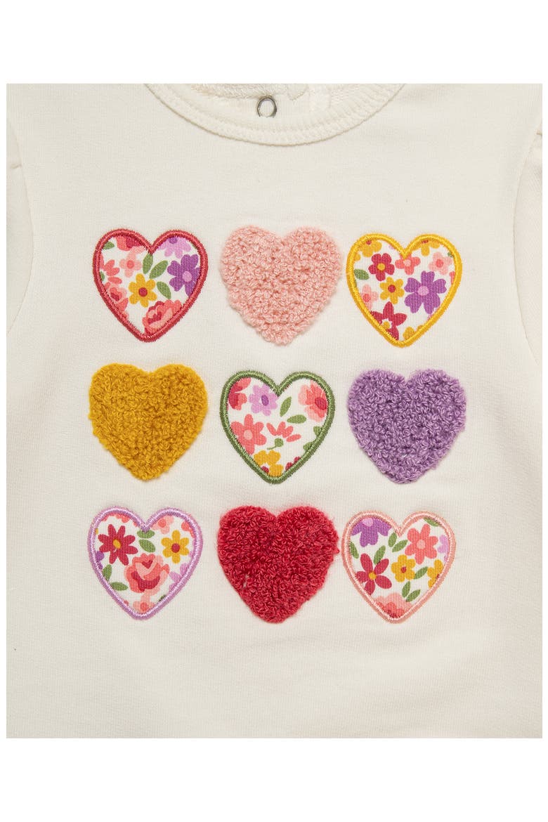 Hearts Active Sweatshirt & Joggers Set, Alternate, color, WHITE/ PINK