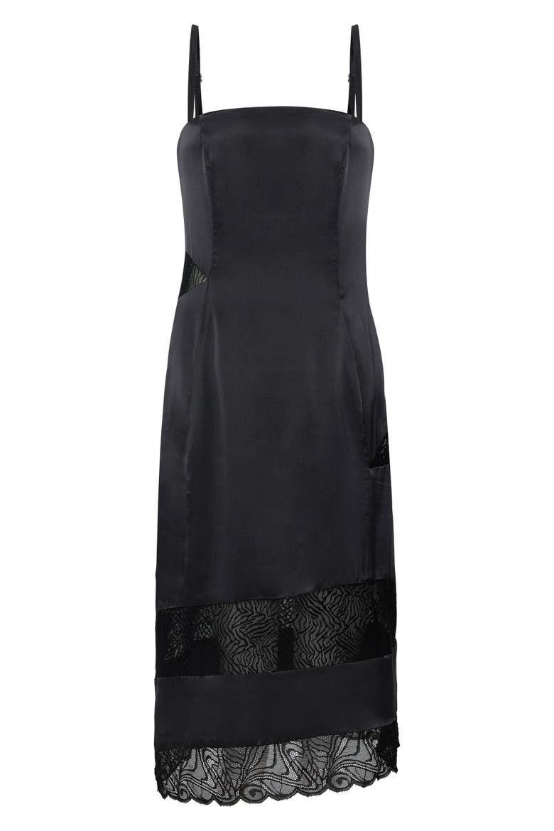 Pure Silk Women Black Dress, Alternate, color, BLACK