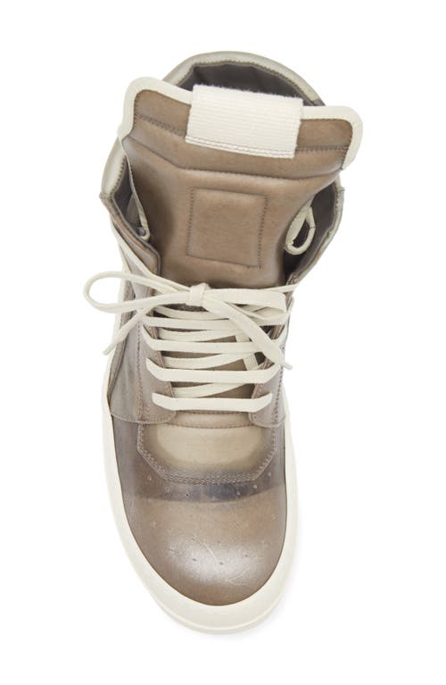 Rick Owens Geobasket High Top Sneaker In Dust/milk/milk