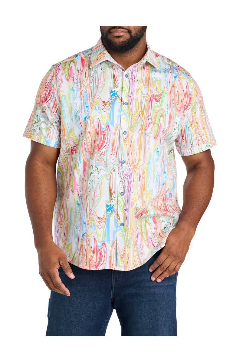 Robert Graham Big & Tall Bellenden Sport Shirt, Main, color, Multi