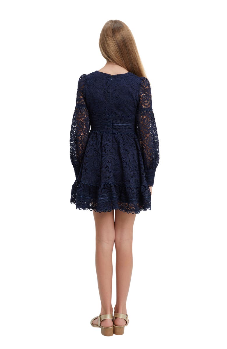 Bardot Junior Kids' Venice Long Sleeve Lace Party Dress, Alternate, color, 