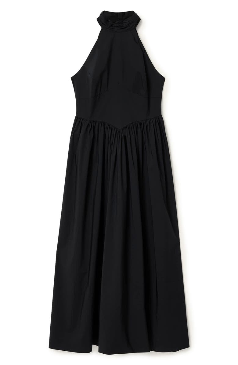 AllSaints Arora Sleeveless A-Line Dress, Alternate, color, Black