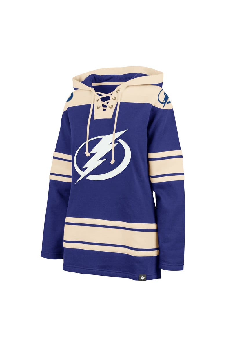 '47 Women's '47  Blue Tampa Bay Lightning Superior Lacer Pullover Hoodie, Alternate, color, Blue