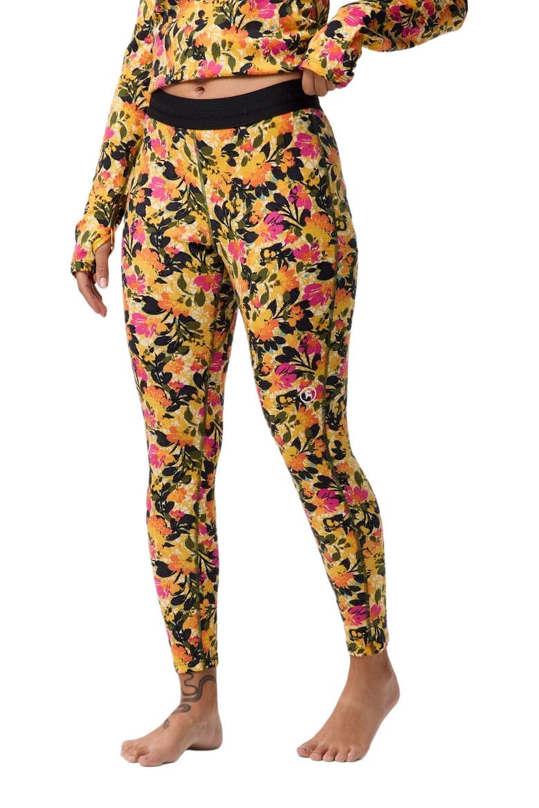Cedars Rws Merino Mid-Wt Baselayer Bottom - Women's, Main, color, Wild Floral Print
