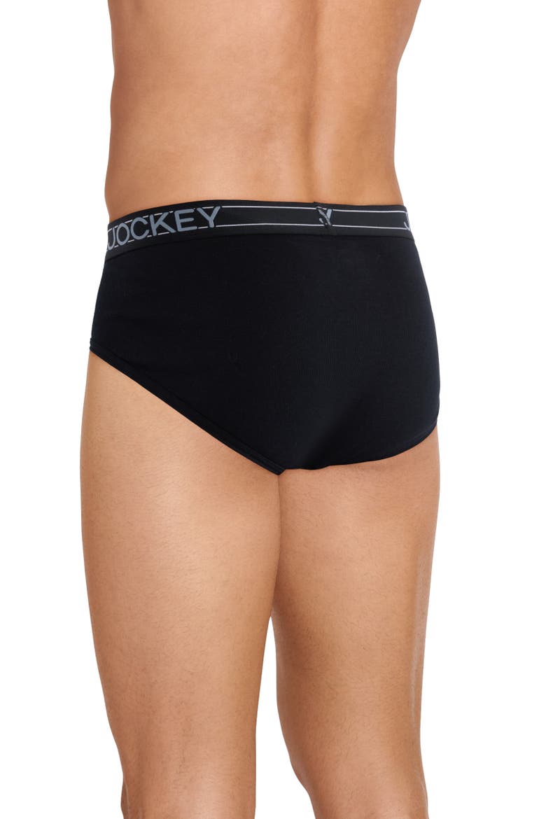 Mens Lightweight Cotton Blend Brief - 5 Pack, Alternate, color, Black/Charcoal Heather