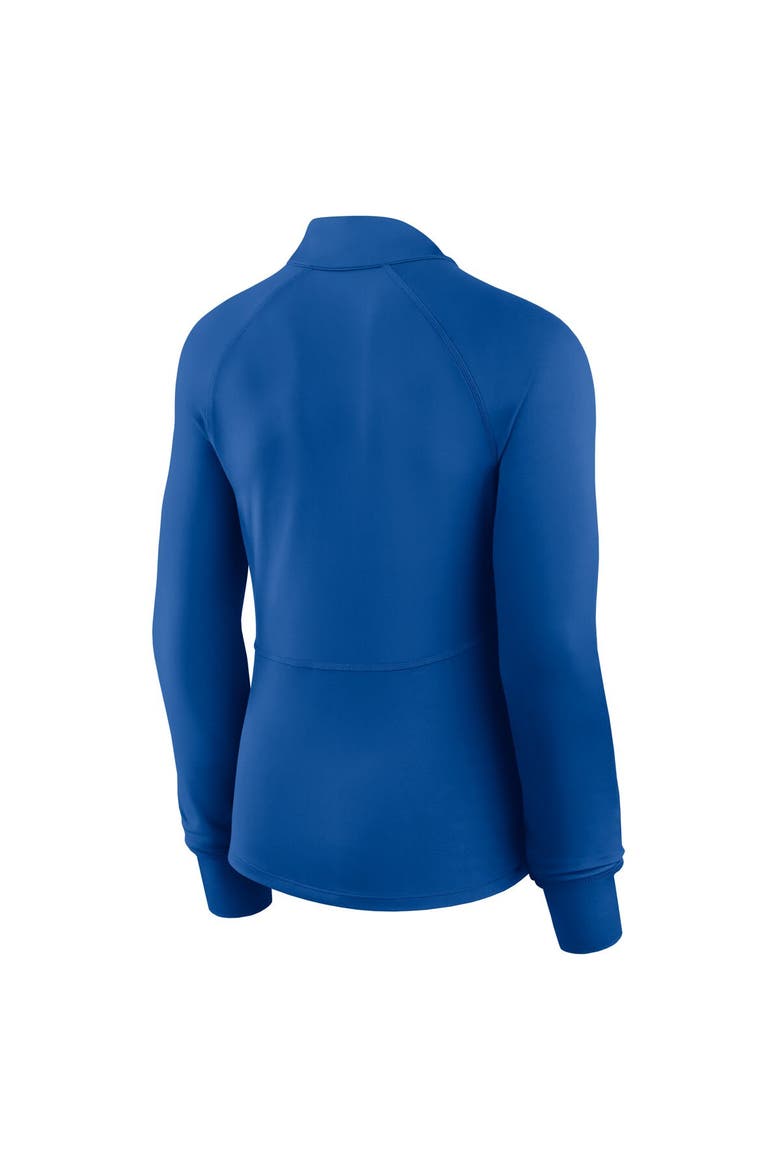 Women's Fanatics Royal Los Angeles Dodgers Elements Raglan Tri-Blend Quarter-Zip Top, Alternate, color, Royal
