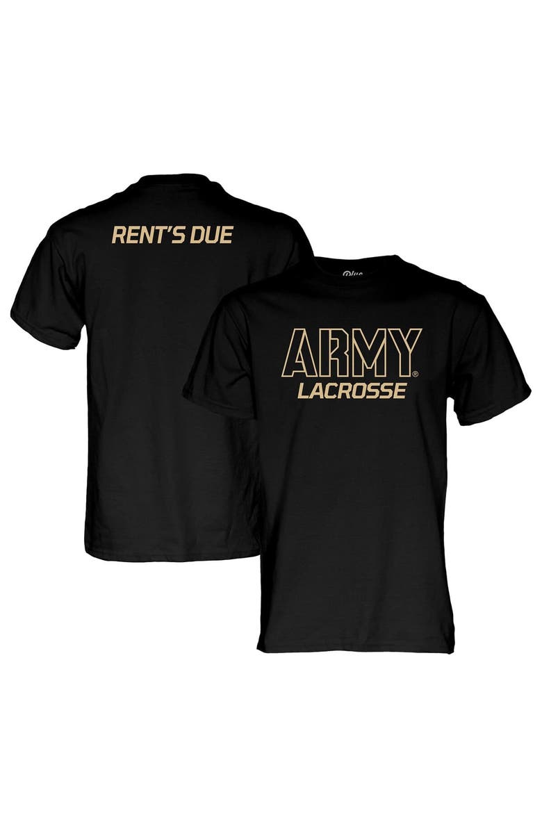 BLUE 84 Unisex Blue 84 Black Army Black Knights Lacrosse Rents Due T-Shirt, Main, color, Black