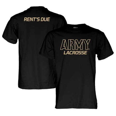 Unisex Blue 84 Black Army Black Knights Lacrosse Rents Due T-Shirt