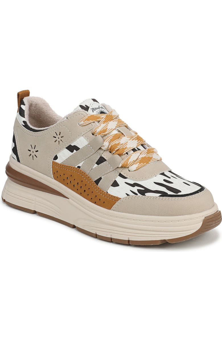 Blowfish Malibu Laurel Sneaker, Main, color, Tan/ Gold Multi Suede