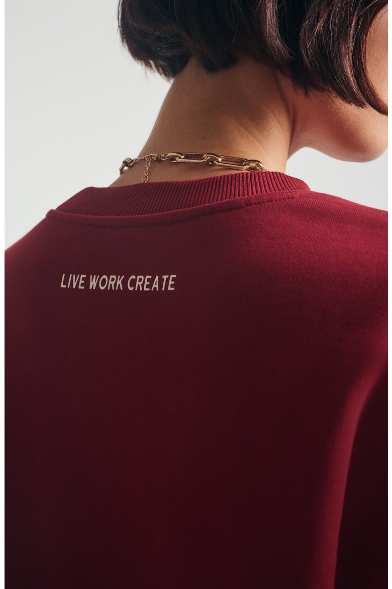 Logo Crewneck Sweatshirt, Alternate, color, BIKING RED
