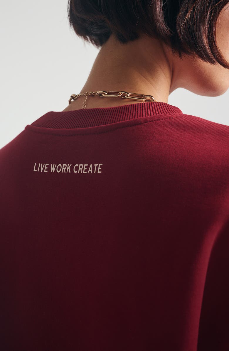 Brooklyn Industries Logo Crewneck Sweatshirt, Alternate, color, Biking Red