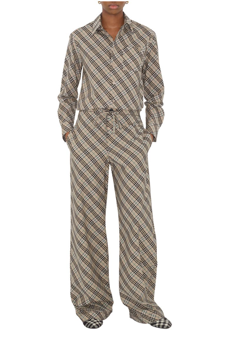 Burberry Regular Fit Check Cotton Shirt, Main, color, 