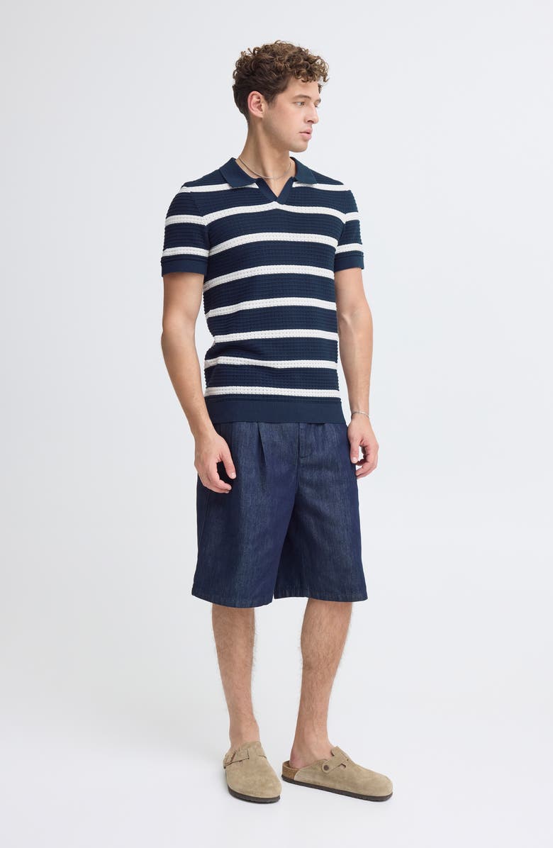 CASUAL FRIDAY Stripe Cotton Polo, Alternate, color, Navy Blazer