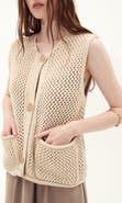 DELUC Anafi Open Stitch Cotton Blend Sweater Vest