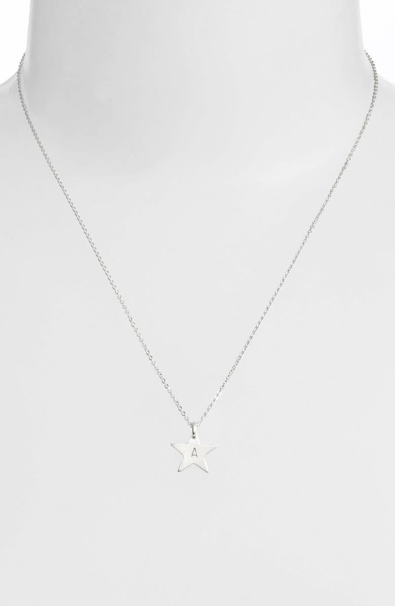 Nashelle Sterling Silver Initial Mini Star Pendant Necklace, Alternate, color,