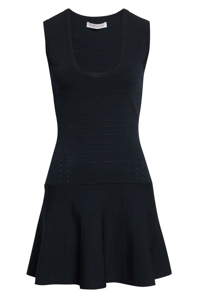 Anika Fit & Flare Minidress, Alternate, color, BLACK