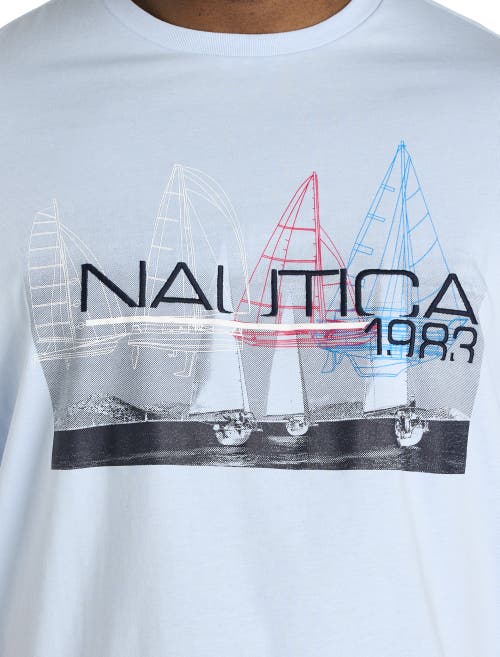 Nautica Mens 1983 Graphic T-shirt In Skyway