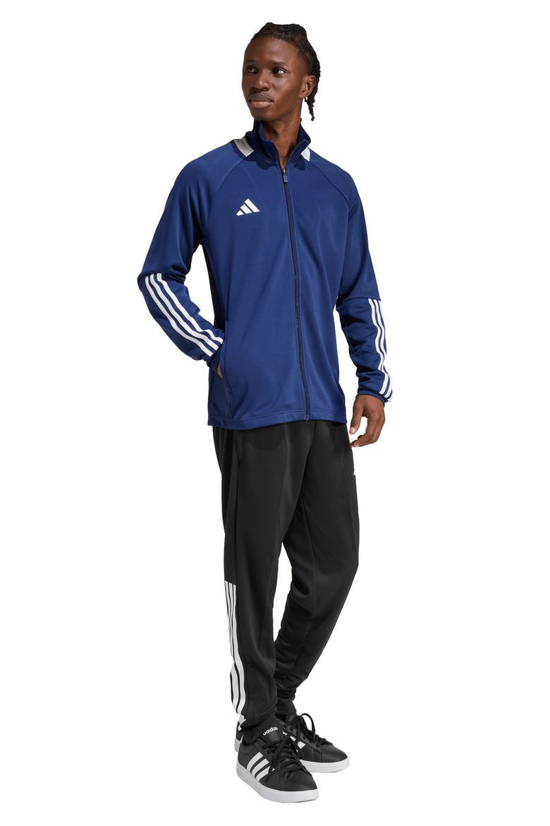 Sereno AEROREADY Track Jacket, Alternate, color, DARK BLUE/ WHITE