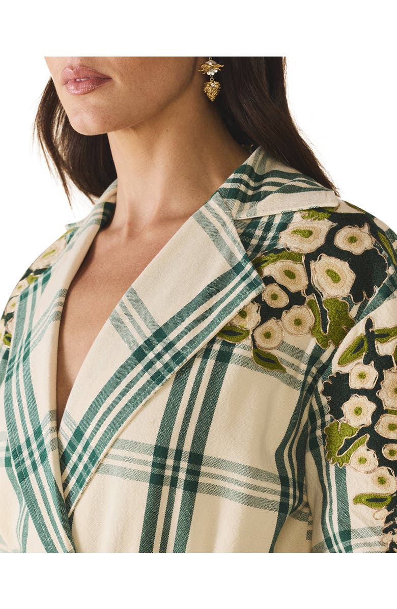 Eddy Melly Jacket x McKenzie Collaboration, Alternate, color, Green Plaid Larsen Floral