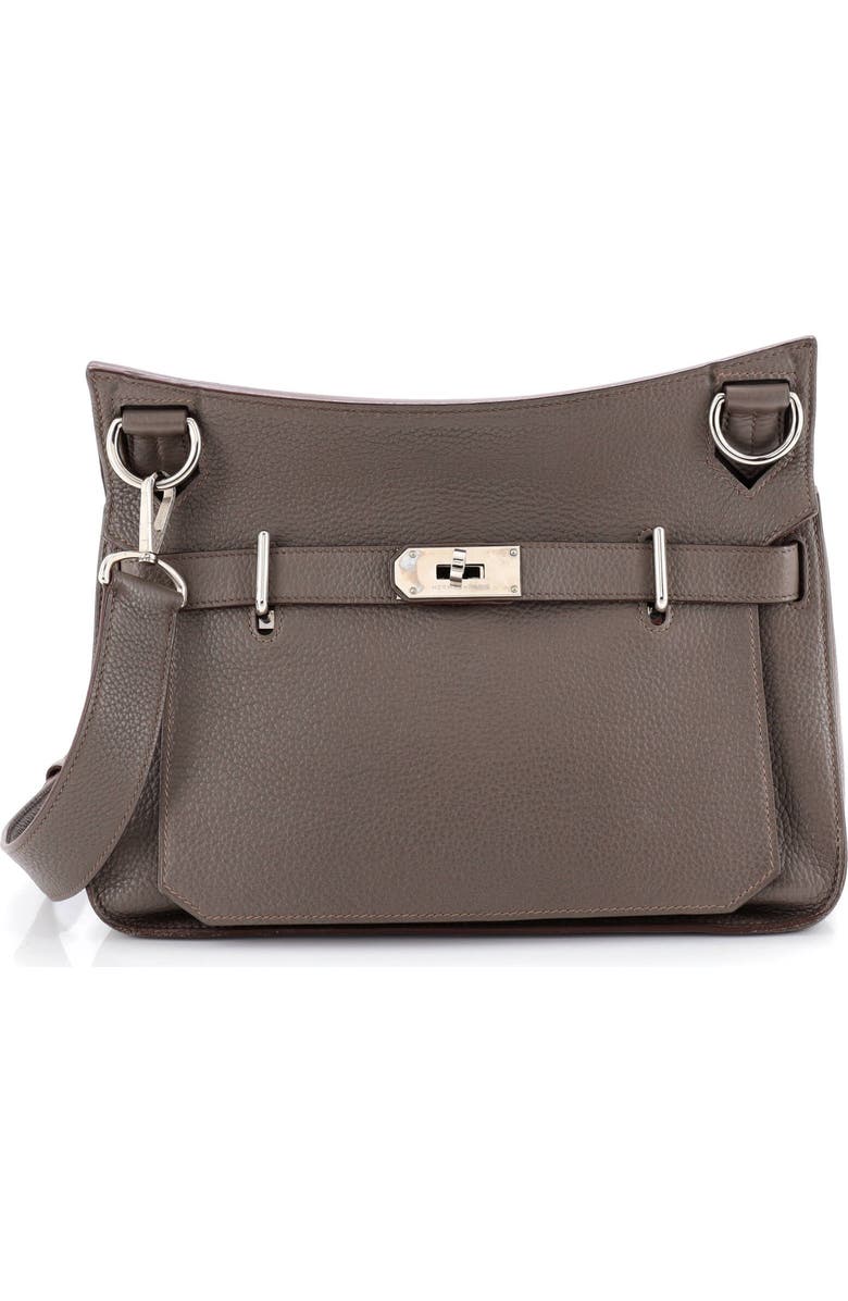 Pre-Owned Hermes Jypsiere Bag Clemence 31, Main, color, Etoupe