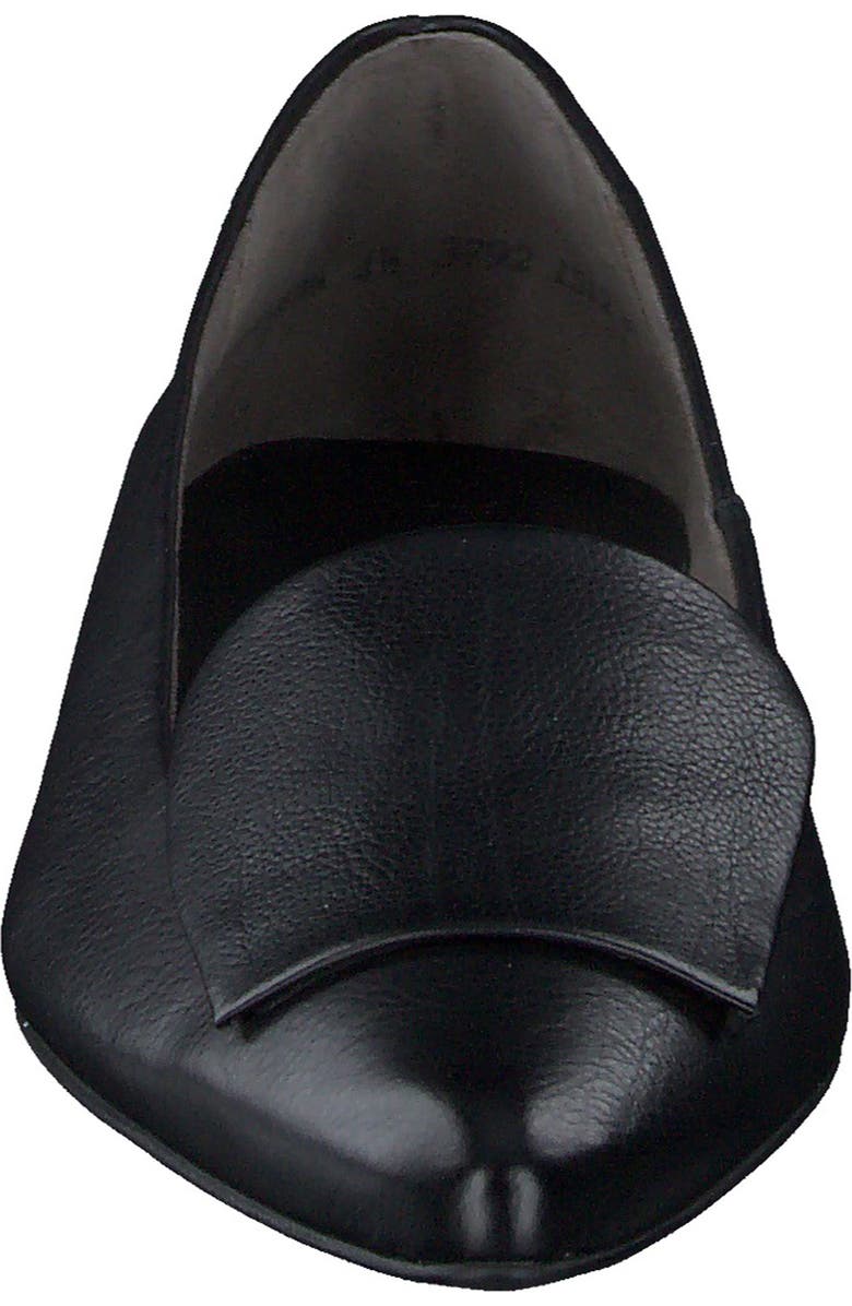 Paul Green Teddy Pointed Toe Flat, Alternate, color, Blk Lea