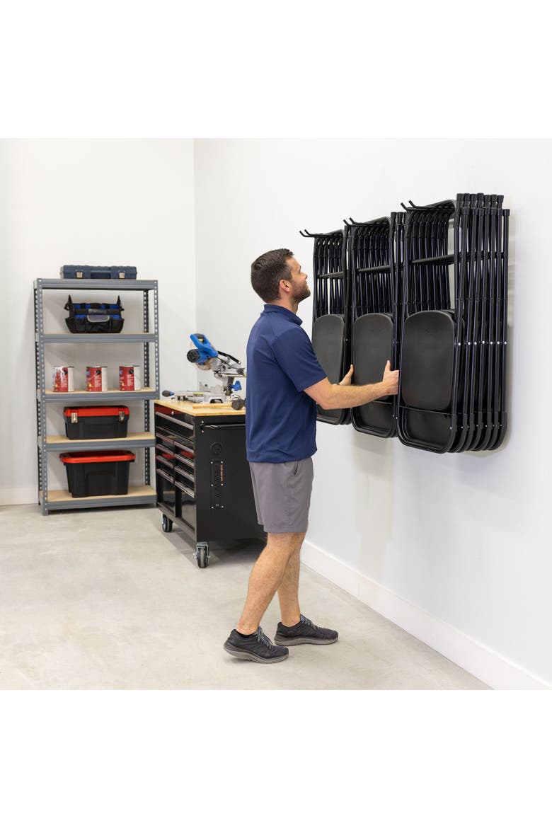 G-Chair | Adjustable Wall Storage System | Holds 300 lbs, Alternate, color, Black