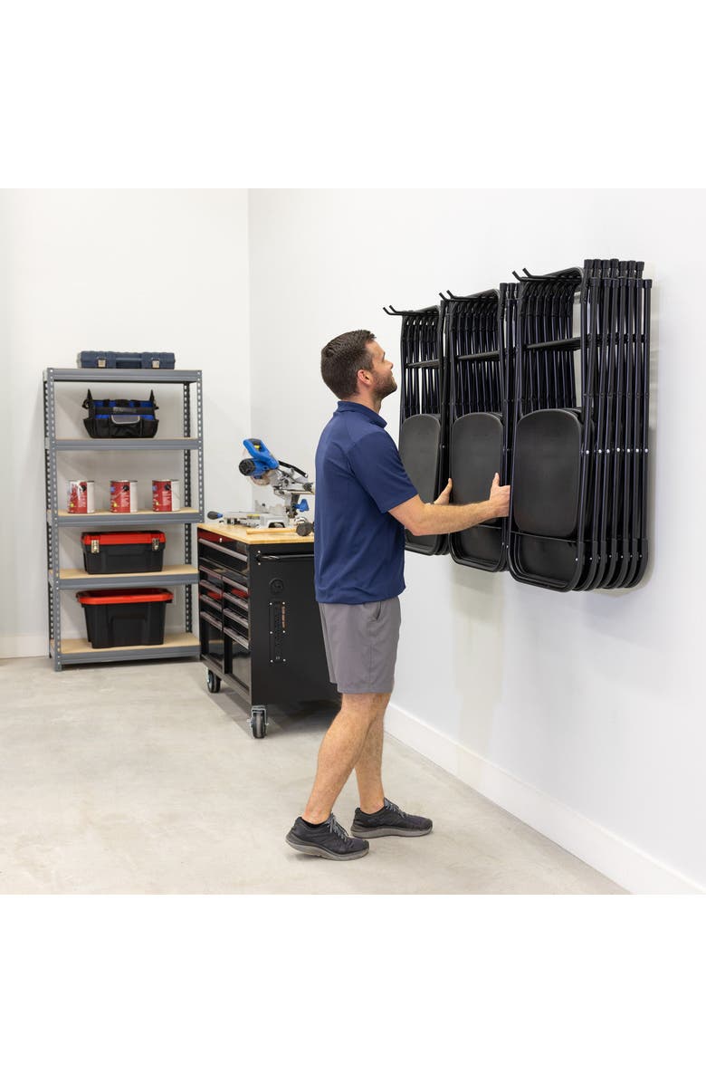 StoreYour G-Chair | Adjustable Wall Storage System | Holds 300 lbs, Alternate, color, Black