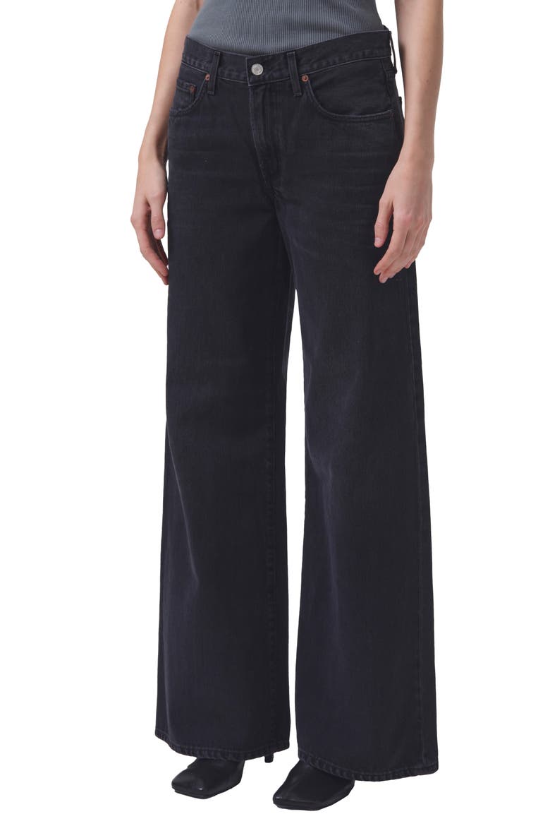 Clara High Waist Wide Leg Jeans, Main, color, MASCARA