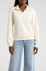 The North Face Evolution Simple Dome Cotton Blend Quarter Zip Sweatshirt
