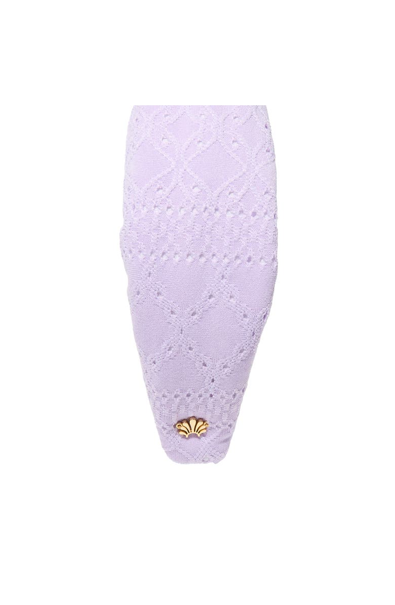 Lele Sadoughi Knotted Eyelet Headband, Alternate, color, Purple