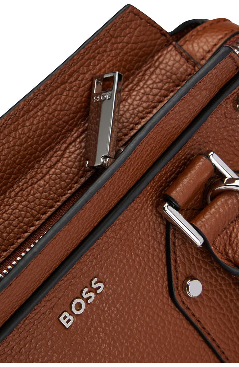 BOSS Medium Ivy Leather Shoulder Bag, Alternate, color,