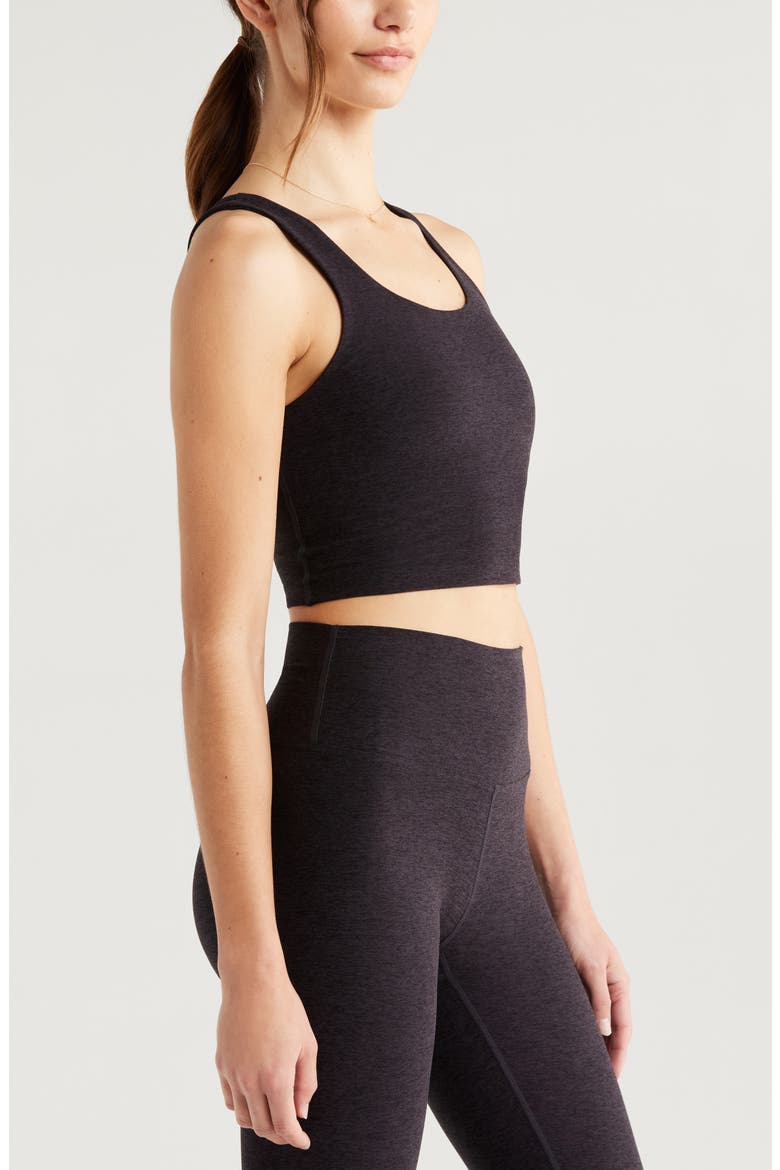 Renew Mélange Support Crop Tank, Alternate, color, BLACK MELANGE