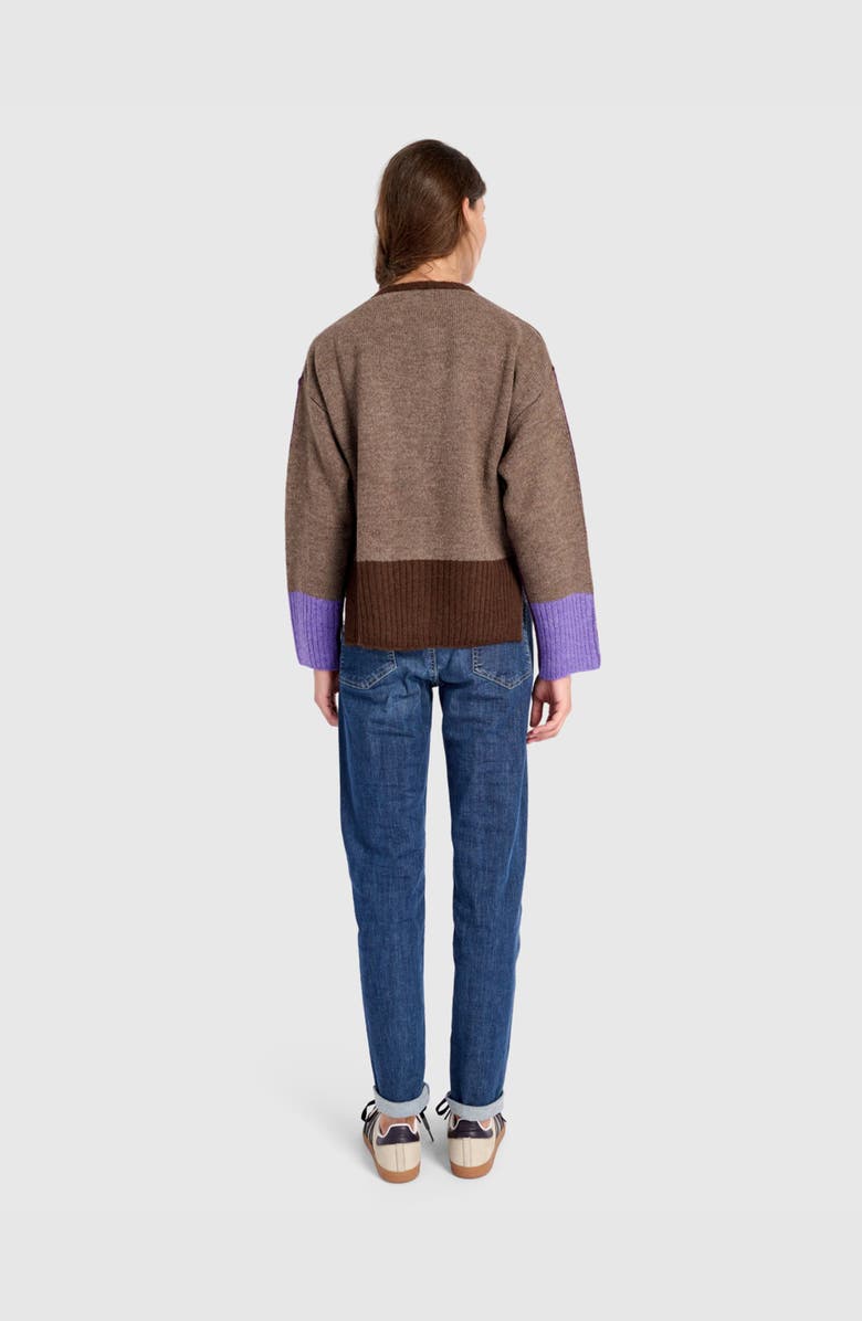 Alembika Finch Cardigan, Alternate, color, Brown/Purple