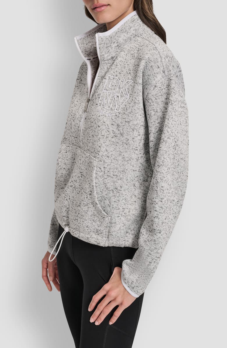 DKNY Half Zip Sweatshirt, Alternate, color, Optic Heather