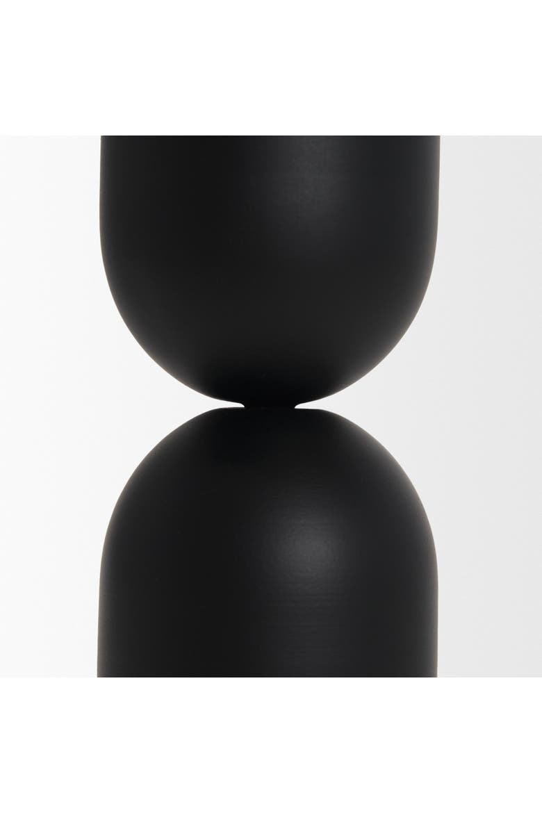 Qamra Metal Pillar Candle Holder, Alternate, color, Black