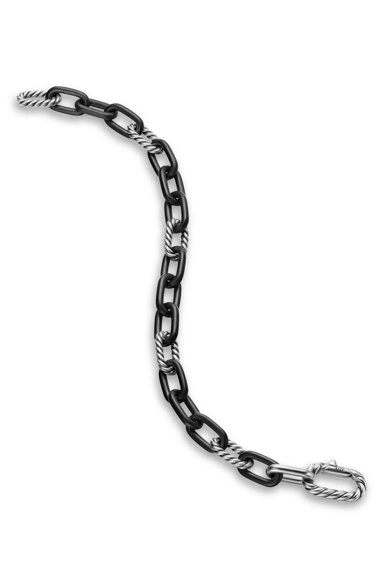David Yurman Madison Link Bracelet, Alternate, color, Black/ Silver