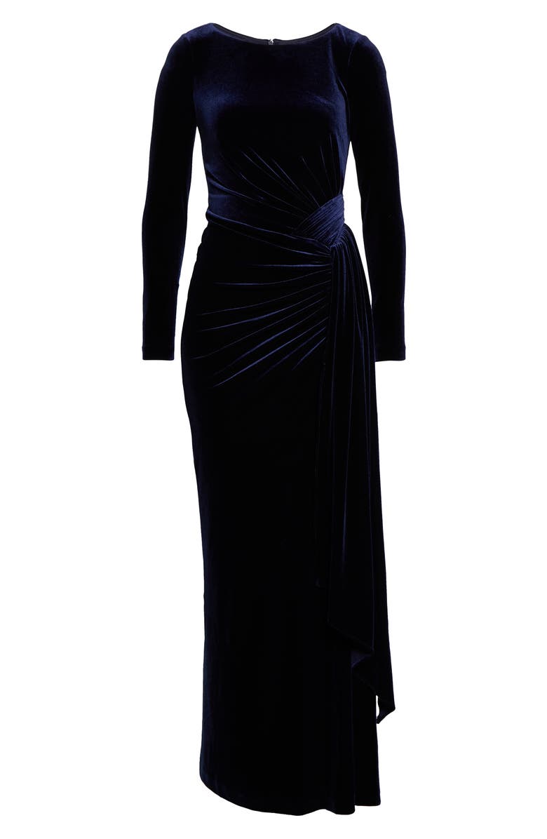Vince Camuto Long Sleeve Velvet Gown, Alternate, color,