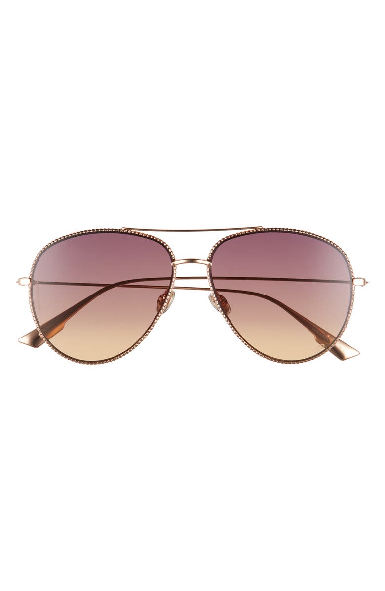 DIOR Society 3 57mm Gradient Aviator Sunglasses, Main, color, 