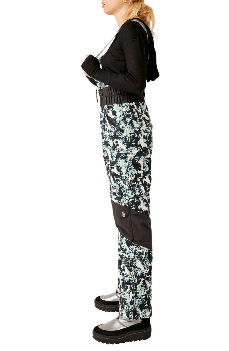 FREE PEOPLE MOVEMENT All Prepped Waterproof Snow Bib, Alternate, color, Wild Floral Combo